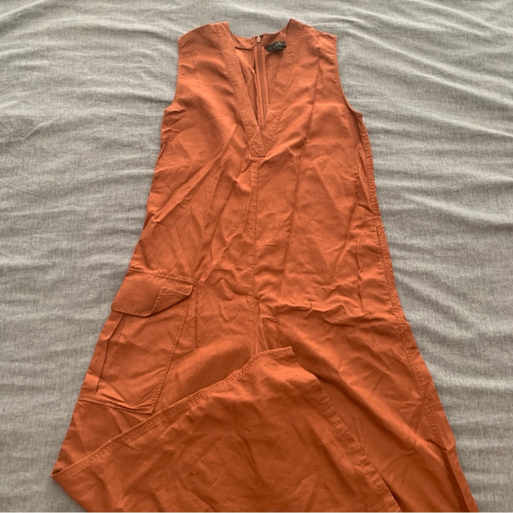 COS Terracotta Sleeveless V-Neck Wide-Leg Jumpsuit - Picture 5 of 8